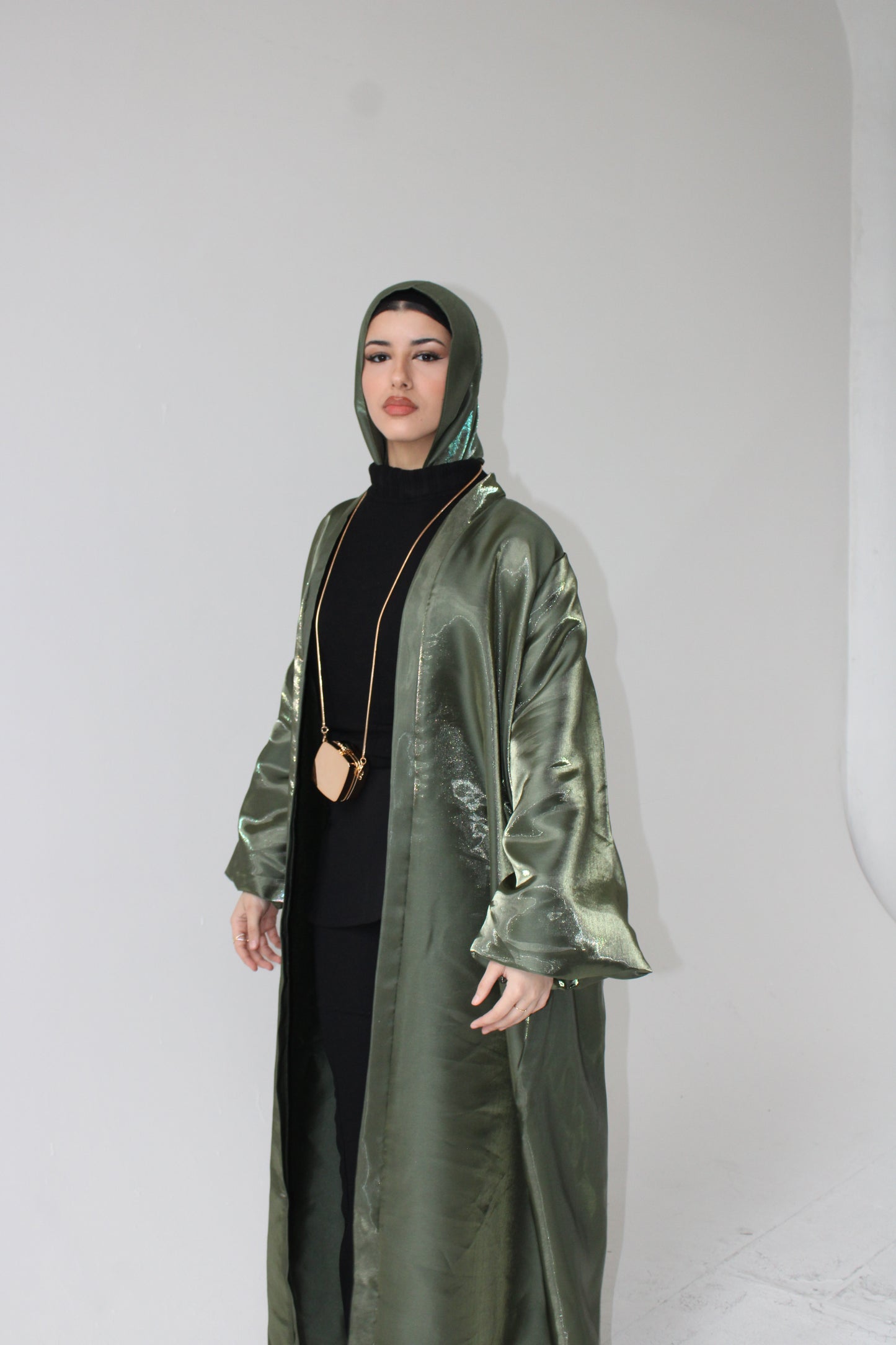 GREEN PUFF ABAYA