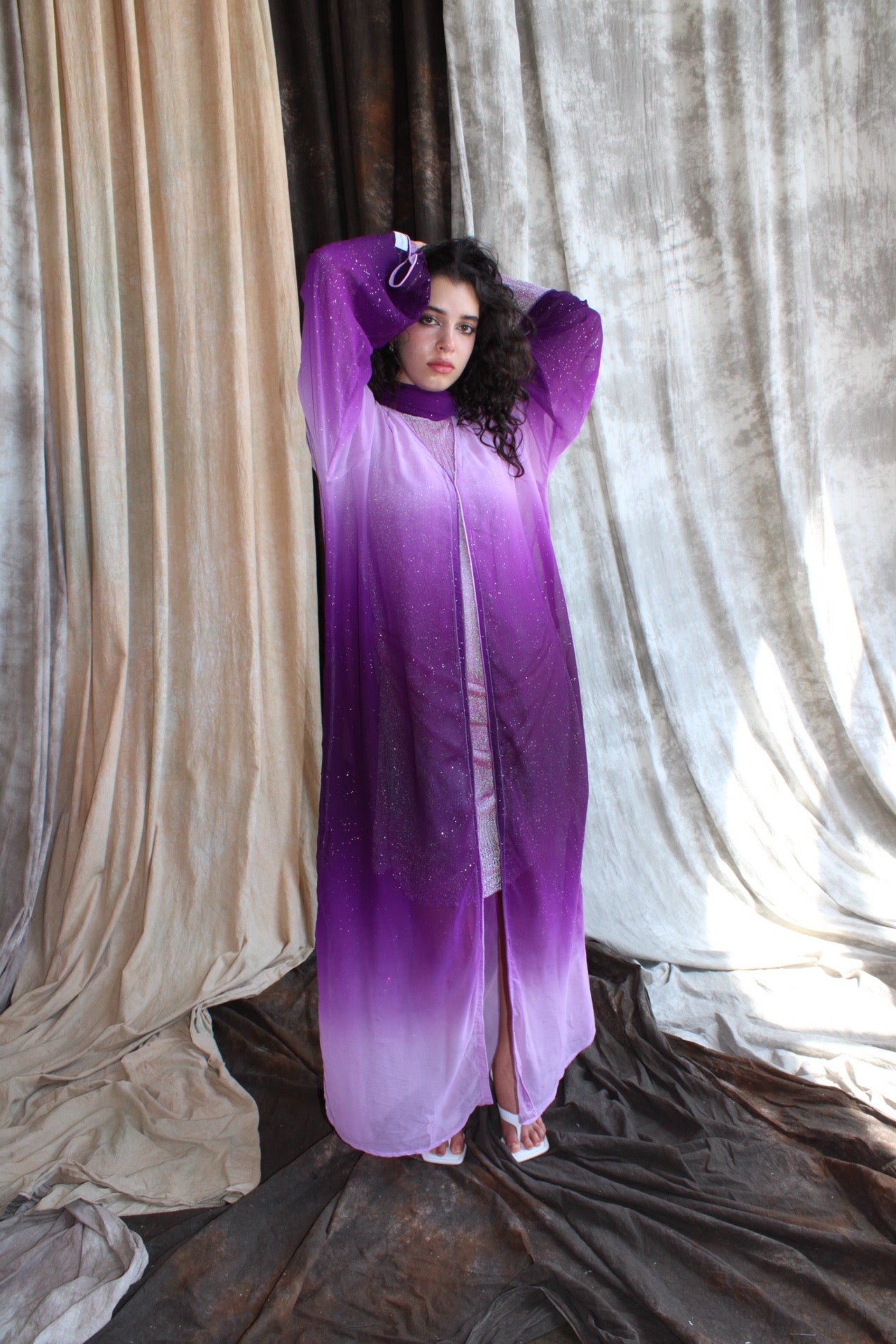 PURPLE SPARKLE ABAYA