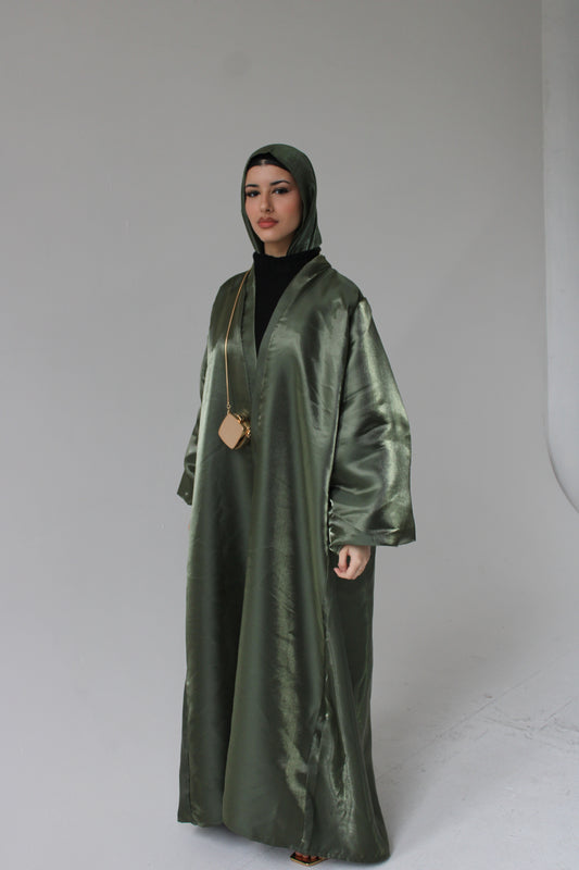 GREEN PUFF ABAYA