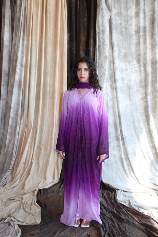 PURPLE SPARKLE ABAYA