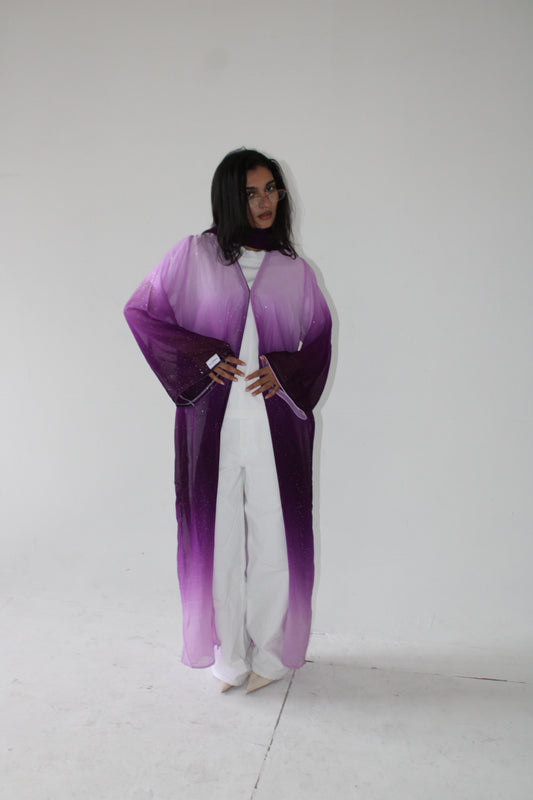 PURPLE SPARKLE ABAYA